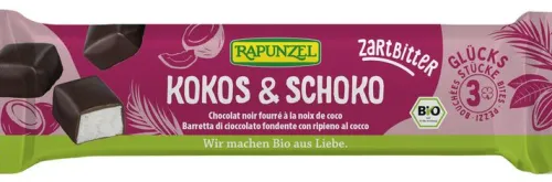 RAPUNZEL Fruchtschnitten^- Kokos-Happen Zartbitter, bio, 50g