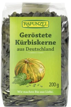 RAPUNZEL Keime & Saaten|Glutenfreie Lebensmittel^- Kürbiskerne geröstet, 200g