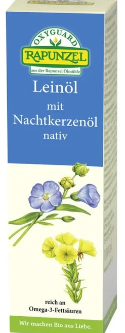 RAPUNZEL Fette & Öle|Glutenfreie Lebensmittel^- Leinöl mit Nachtkerzenöl, bio, 100ml