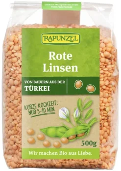 RAPUNZEL Hülsenfrüchte|Hülsenfrüchte^- Linsen rot, 500g