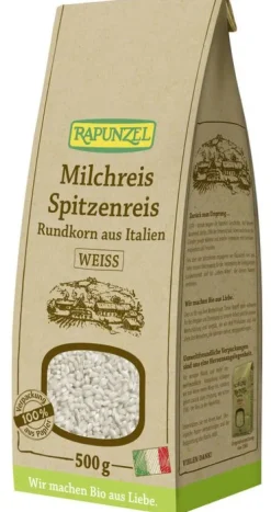 RAPUNZEL Reis^- Milchreis Spitzenreis Rundkorn weiß, 500g