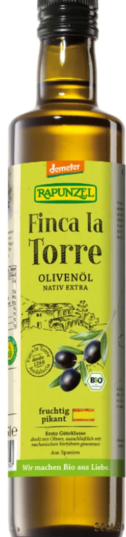 RAPUNZEL Fette & Öle|Glutenfreie Lebensmittel^- Olivenöl Finca la Torre nativ etxra demeter 0,5l