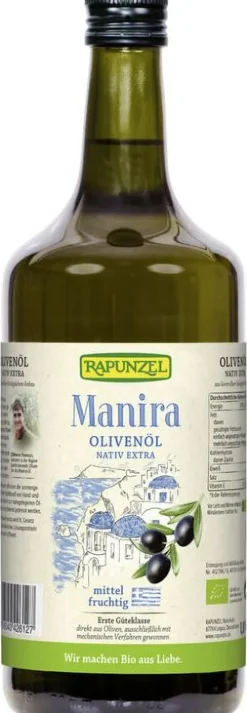 RAPUNZEL Fette & Öle|Glutenfreie Lebensmittel^- Olivenöl Manira, nativ extra, 1l