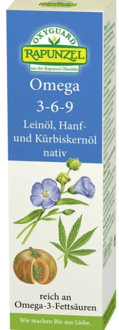 RAPUNZEL Fette & Öle|Glutenfreie Lebensmittel^- Omega 3-6-9 Öl 100ml