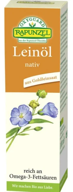 RAPUNZEL Fette & Öle|Glutenfreie Lebensmittel^- OXYGUARD® Leinöl nativ bio 100ml