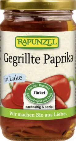 RAPUNZEL Glutenfreie Lebensmittel^- Paprika gegrillt rot, in Lake, 310g