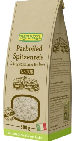 RAPUNZEL Reis|Glutenfreie Lebensmittel^- Parboiled Spitzenreis Langkorn Natur, Vollkorn, bio 500g