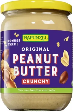 RAPUNZEL Nussmuse|Glutenfreie Lebensmittel^- Peanutbutter Crunchy, 500g
