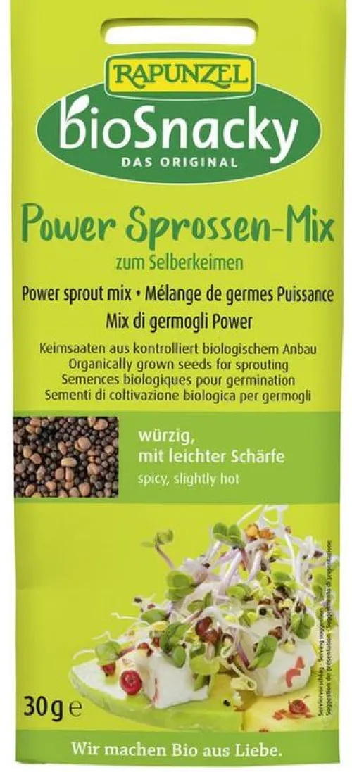 RAPUNZEL Glutenfreie Lebensmittel^- Power Sprossen-Mix bioSnacky, 30g