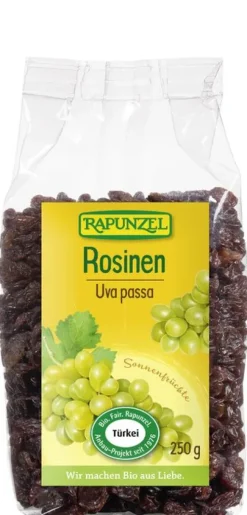 RAPUNZEL Trockenfrüchte|Glutenfreie Lebensmittel^- Rosinen, 250g