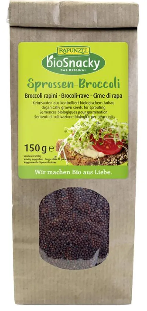 RAPUNZEL Glutenfreie Lebensmittel^- Sprossen Broccoli bioSnacky, 150g