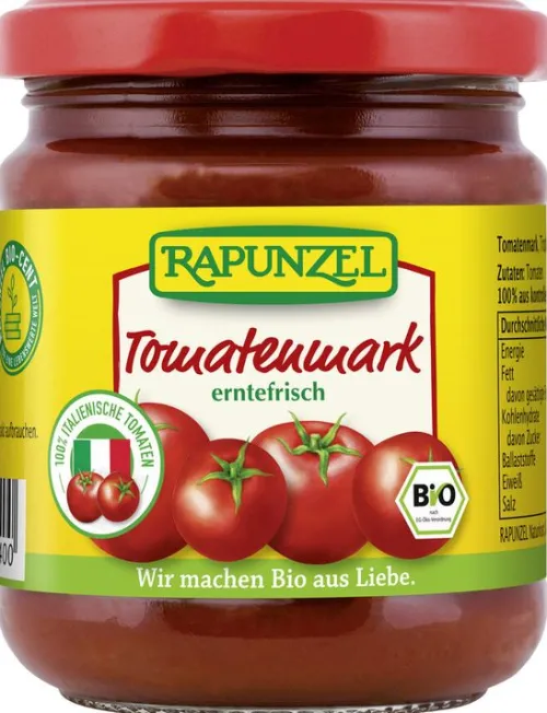 RAPUNZEL Saucen Und Dressing|Glutenfreie Lebensmittel^- Tomatenmark, einfach konzentriert, 22% Tr.M., 200g