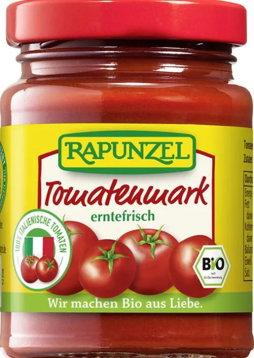RAPUNZEL Saucen Und Dressing|Glutenfreie Lebensmittel^- Tomatenmark, einfach konzentriert, 22% Tr.M., 100g