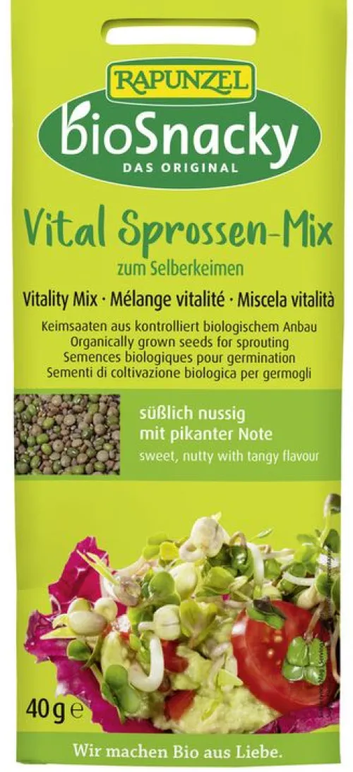 RAPUNZEL Glutenfreie Lebensmittel^- Vital Sprossen-Mix bioSnacky, 40g