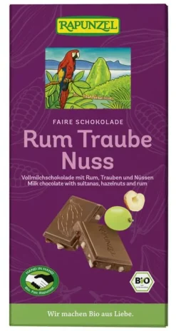 RAPUNZEL Schokolade^- Vollmilch Schokolade Rum-Traube-Nuss HIH, 100g