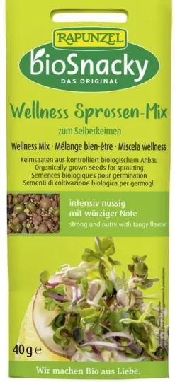 RAPUNZEL Glutenfreie Lebensmittel^- Wellness Sprossen-Mix bioSnacky, 40g