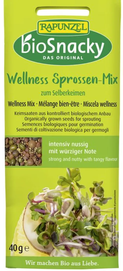 RAPUNZEL Glutenfreie Lebensmittel^- Wellness Sprossen-Mix bioSnacky, 40g