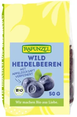 RAPUNZEL Trockenfrüchte|Glutenfreie Lebensmittel^- Wildheidelbeeren, 50g