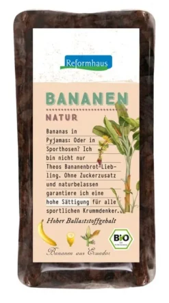 Reformhaus Eigenmarke Trockenfrüchte^Reformhaus - Bananen in Päckchen bio 250g