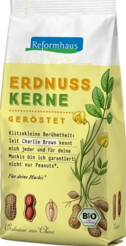 Reformhaus Eigenmarke Nüsse^Reformhaus - Erdnusskerne geröstet ungesalzen bio, 200g