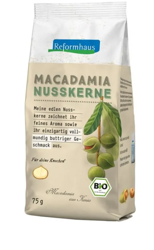 Reformhaus Eigenmarke Nüsse^Reformhaus - Macadamianusskerne natur bio 75g