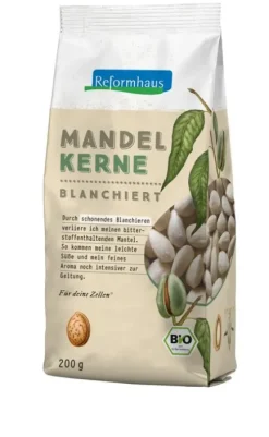 Reformhaus Eigenmarke Nüsse|Backzutaten^Reformhaus®- Mandelkerne blanchiert, bio, 200g