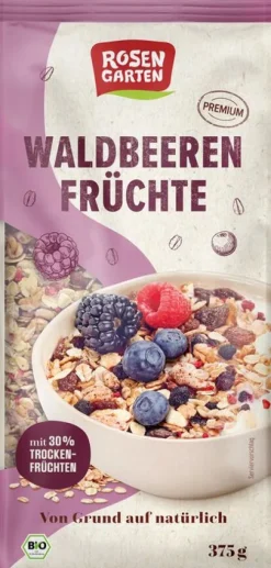 Minderleinsmuehle GmbH & Co. KG Breie & Müsli^Rosengarten - Waldbeeren-Früchte-Müsli, 375g