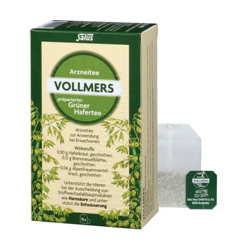 SALUS Arzneitee^- Vollmers® präparierter Grüner Hafertee 15x1,2g