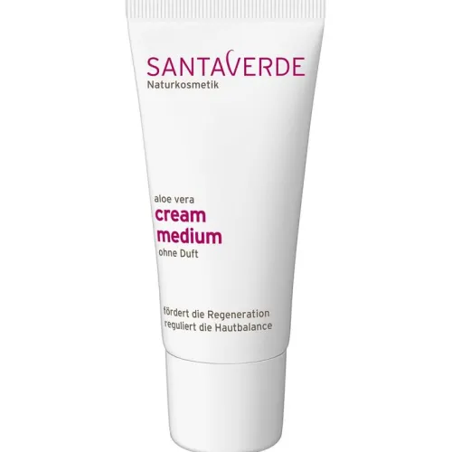 Santaverde Gesichtspflege|Naturkosmetik^- aloe vera cream medium ohne Duft 30ml