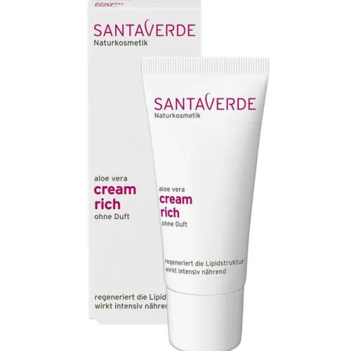 Santaverde Gesichtspflege|Naturkosmetik^- aloe vera cream rich ohne Duft 30ml