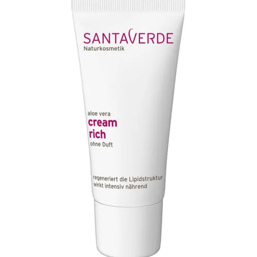 Santaverde Gesichtspflege|Naturkosmetik^- aloe vera cream rich ohne Duft 30ml