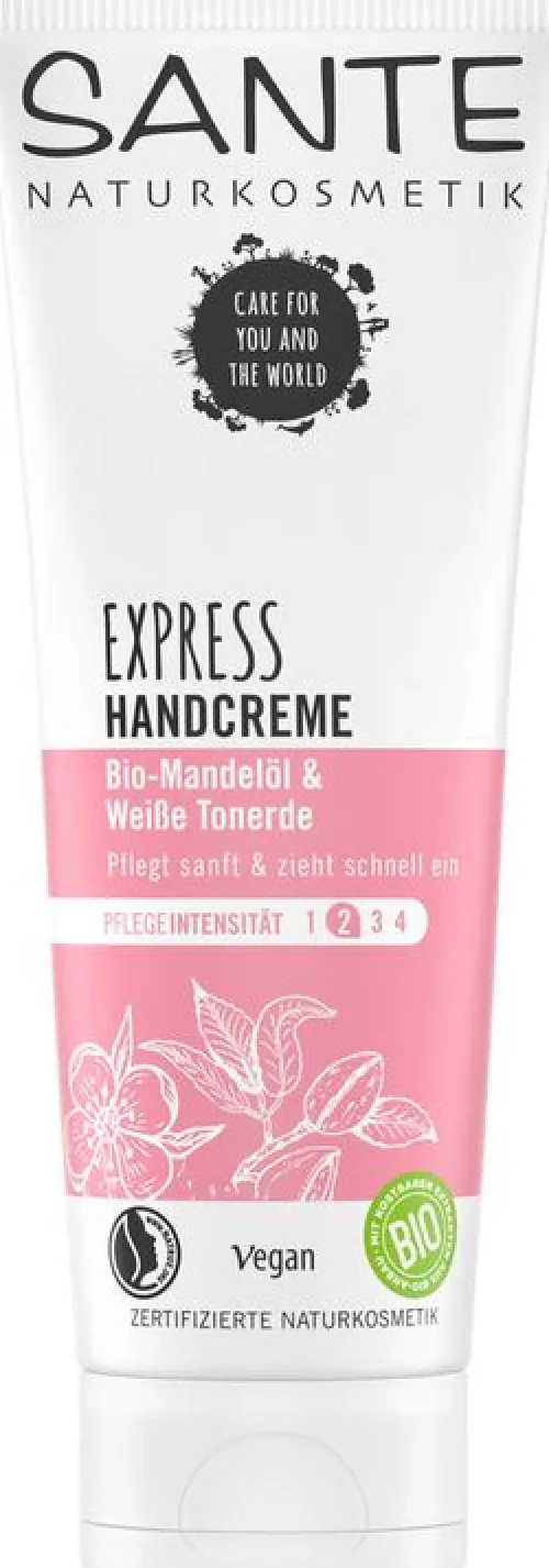 SANTE Hand- Und Fußpflege^- Express Handcreme Mandelöl & weiße Tonerde, 75ml