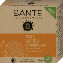 SANTE Hautpflege|Duschgel^- Feste Duschpflege Happiness, 80g
