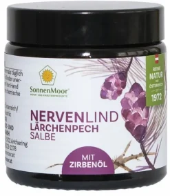 SONNENMOOR Naturkosmetik|Hautpflege^- Nervenlind Lärchenpechsalbe mit Zirbenöl, 90g