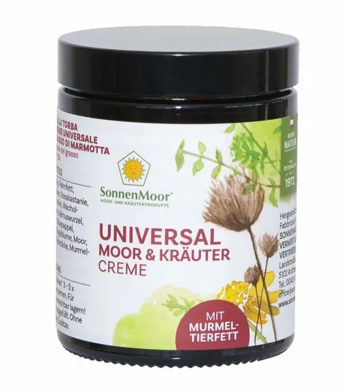 SONNENMOOR Hautpflege^- Universal Moor & Kräutercreme mit Murmeltierfett, 140g