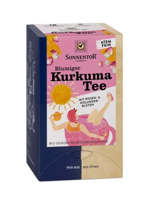 SONNENTOR Glutenfreie Lebensmittel^- Blumiger Kurkuma Tee bio 18 FB