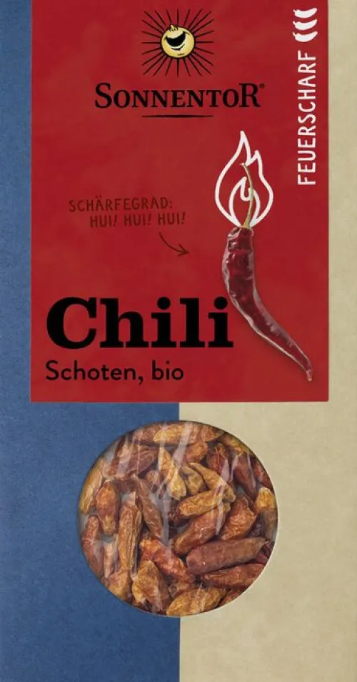 SONNENTOR Gewürze Und Kräuter|Glutenfreie Lebensmittel^- Chili feuerscharf Schoten ganz, bio 25g