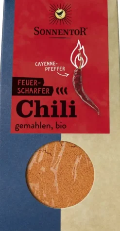 SONNENTOR Gewürze Und Kräuter|Glutenfreie Lebensmittel^- Chili feuerscharf gemahlen (Cayennepfeffer), 40g