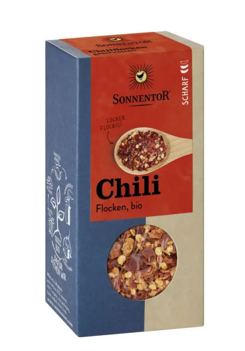 SONNENTOR Gewürze Und Kräuter|Glutenfreie Lebensmittel^- Chili Flocken bio 45g