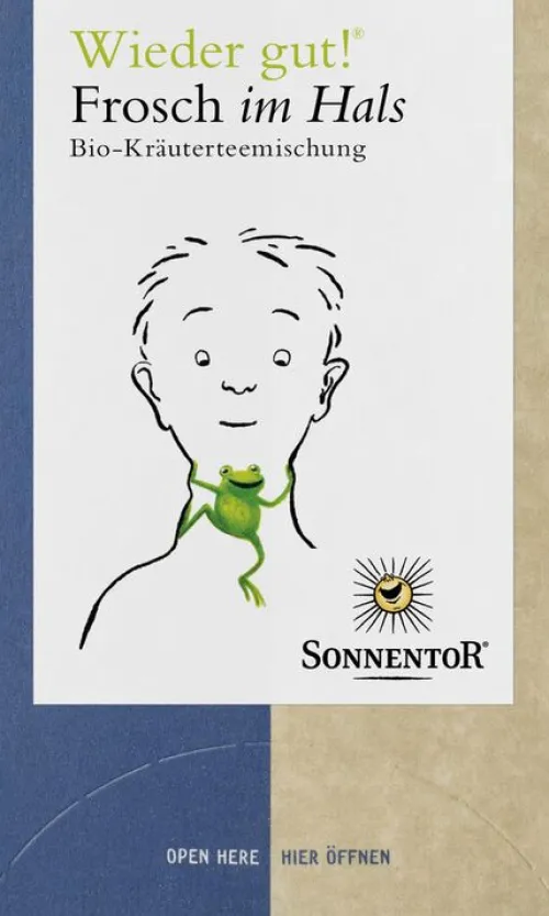 SONNENTOR Glutenfreie Lebensmittel^- Frosch im Hals Tee bio 18 Beutel, 27g