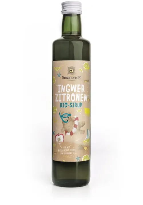 SONNENTOR Glutenfreie Lebensmittel^- Ingwer-Zitronen Sirup bio, 500ml