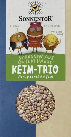 SONNENTOR Keime & Saaten|Glutenfreie Lebensmittel^- Keim-Trio, 120g