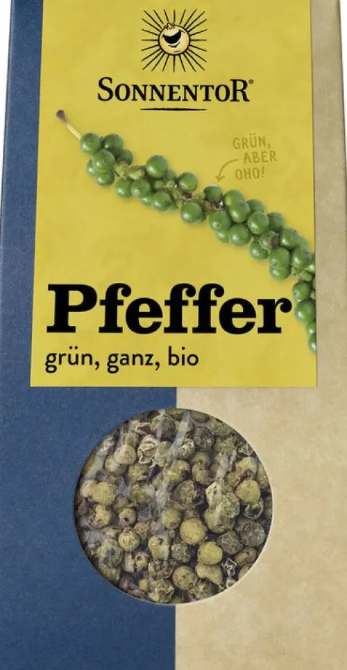 SONNENTOR Gewürze Und Kräuter|Glutenfreie Lebensmittel^- Pfeffer grün ganz, 20g