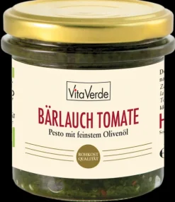 VITA VERDE Saucen Und Dressing|Glutenfreie Lebensmittel^- Heldenkraut Bärlauch-Tomate-Pesto bio 165ml