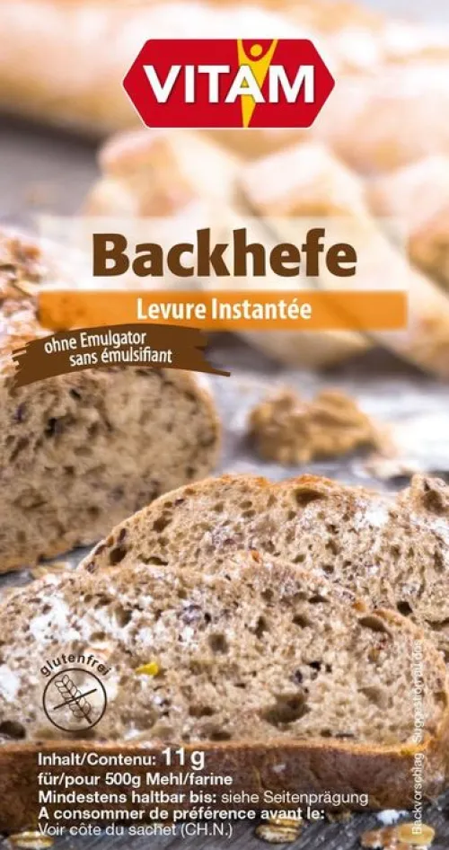 VITAM GMBH Backzutaten|Glutenfreie Lebensmittel^Vitam - Instant Backhefe ohne Emulgator 11 g