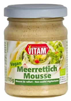 VITAM GMBH Vegane Brotaufstriche|Glutenfreie Lebensmittel^VITAM - Meerrettich Mousse vegan bio, 115g