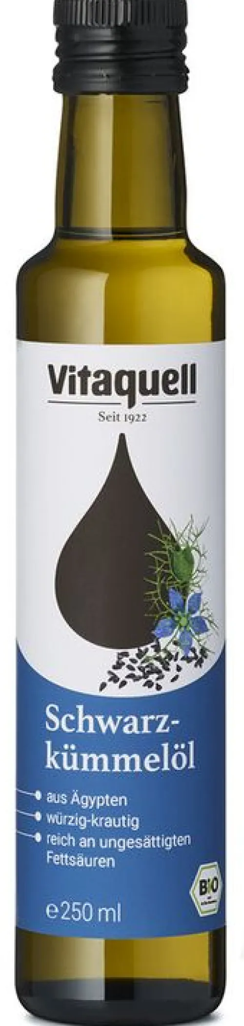 Fauser Vitaquellwerk KG (GmbH & Co.) Fette & Öle|Glutenfreie Lebensmittel^Vitaquell - Bio Schwarzkümmel-Öl, 250ml
