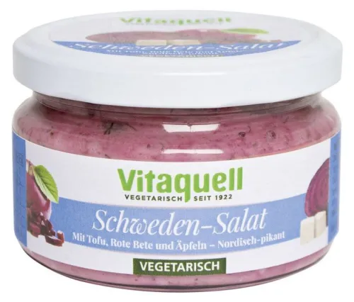Fauser Vitaquellwerk KG (GmbH & Co.) Pikante Brotaufstriche|Glutenfreie Lebensmittel^Vitaquell - Schweden-Tofu-Salat vegetarisch 200g