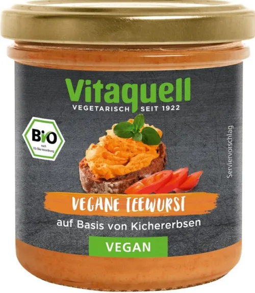 Fauser Vitaquellwerk KG (GmbH & Co.) Vegane Brotaufstriche|Pikante Brotaufstriche^Vitaquell - Vegane Teewurst Bio 125g