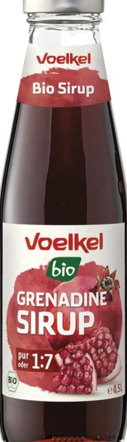 VOELKEL Sirup|Glutenfreie Lebensmittel^- Bio Sirup Grenadine, 0,25l